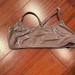 Beyond Yoga Stylish Women's Intimate Bra in Mauve  with Silver Accents
